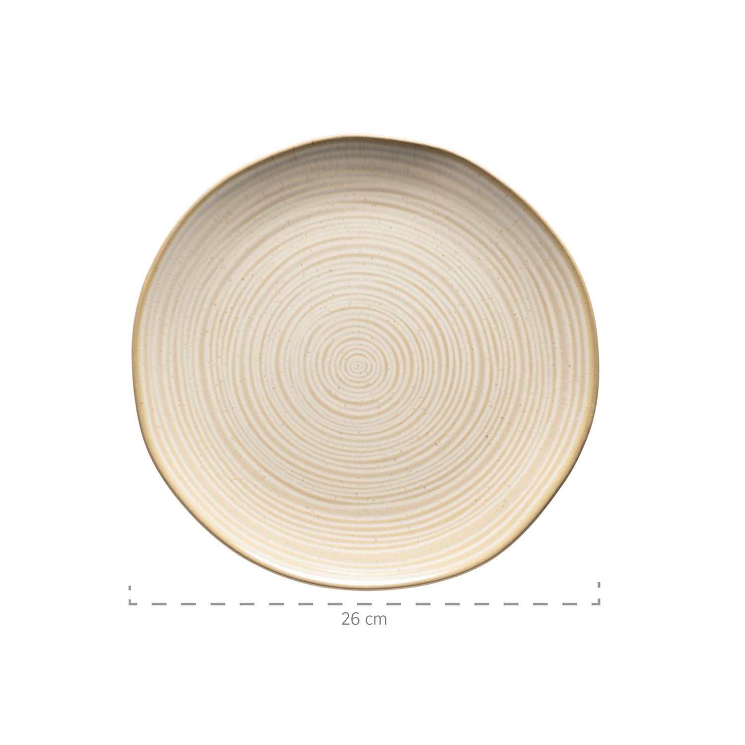 MÄSER 931512 Serie Nottingham Vintage Geschirr-Set für 4 Personen, 20-teiliges Kombiservice mit unregelmäßig runden Formen im Retro Look, Steinzeug, beige