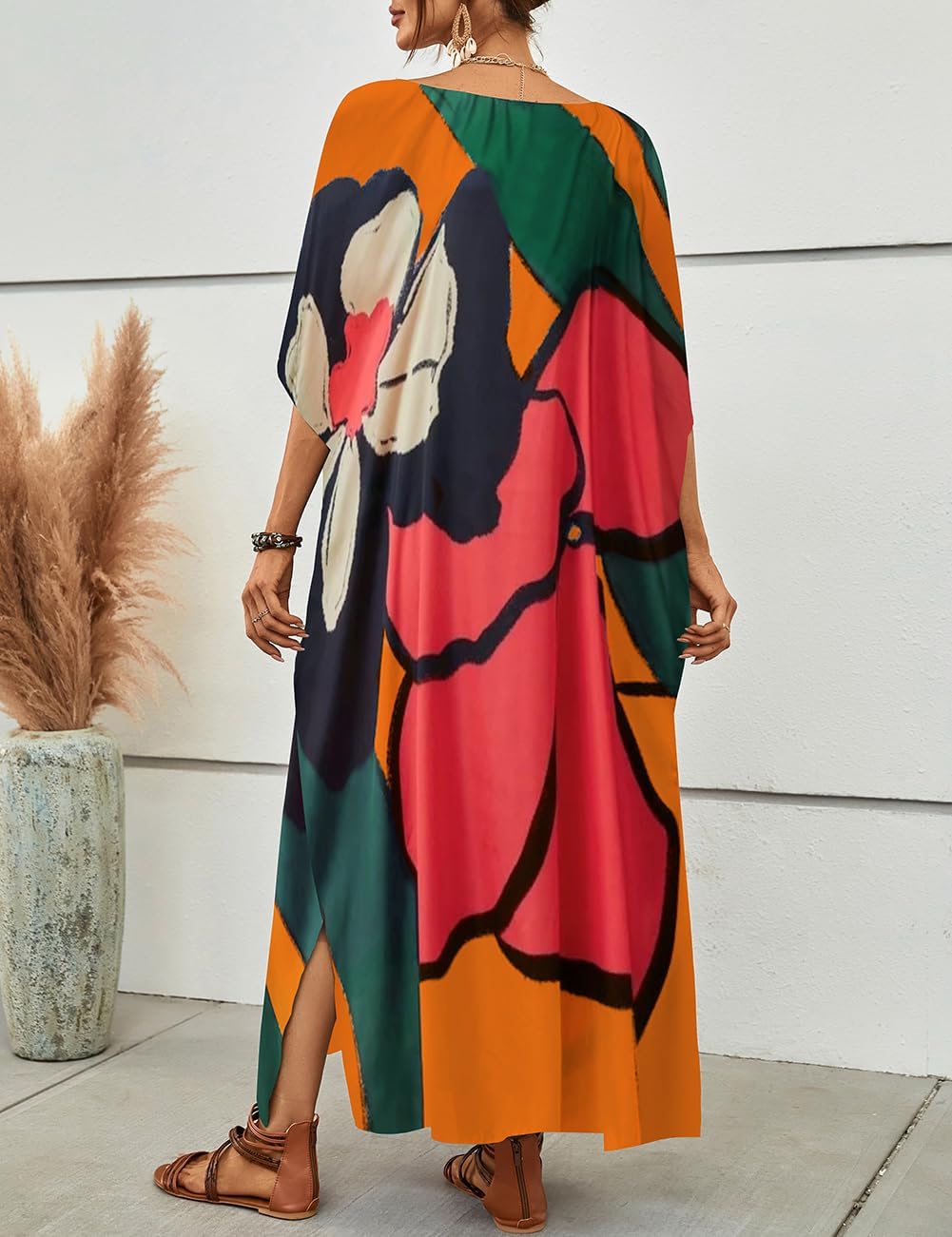 Bsubseach Long Swimsuit Coverup for Women Plus Size Kaftan Dress Summer Beach Cover Up Caftan - Image 6