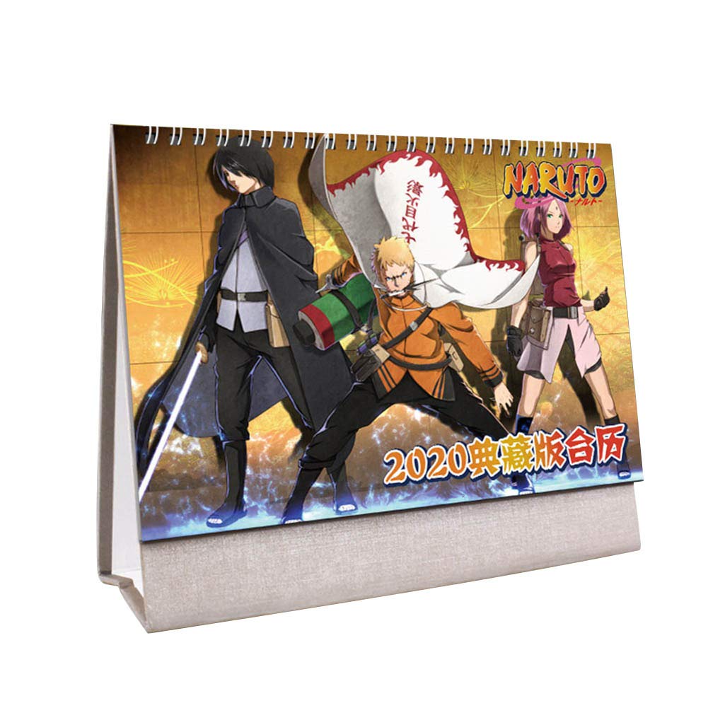 Cotrdocigh Demon Slayer: Kimetsu No Yaiba 2020 Desktop Calendar Cartoon Desktop Calendar Cute Home Office Decoration Hot Gift for Anime Fans H07