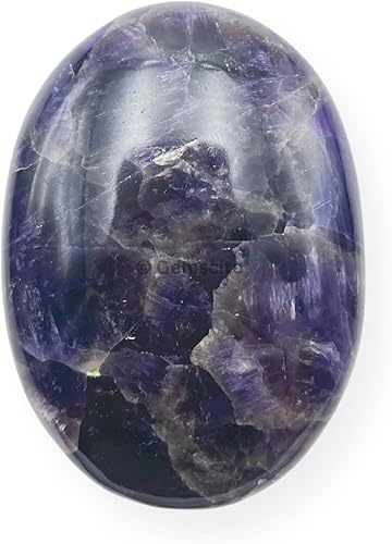 Miniatura 5 de GEMSCITE Wholesalegemshop - Piedra de palma tallada, piedra de palma de bolsillo, curación de reiki y rejilla de cristal para equilibrio natural de