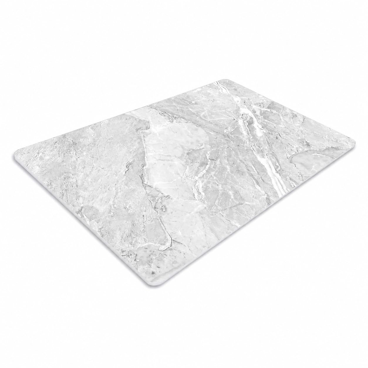 Chopping Board-Catering Cutting Set-Kitchen Board-Glass Worktop Savers-Sink Chopping Board-Large-Worktop Protectors Heat Resistant-Marble Effect Grey (Design 14, 50 x 32 cm (Pack of 1))