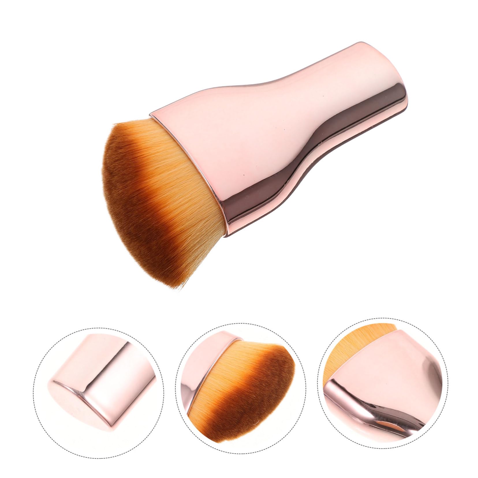 Healeved 5pezzi Pennello Per Fondotinta Portatile Pennello Da Trucco Compatto Per Donnper Applicazione Di Fondotinta Liquido e Makeup Uniforme Facile Da Pulire Per Viaggi