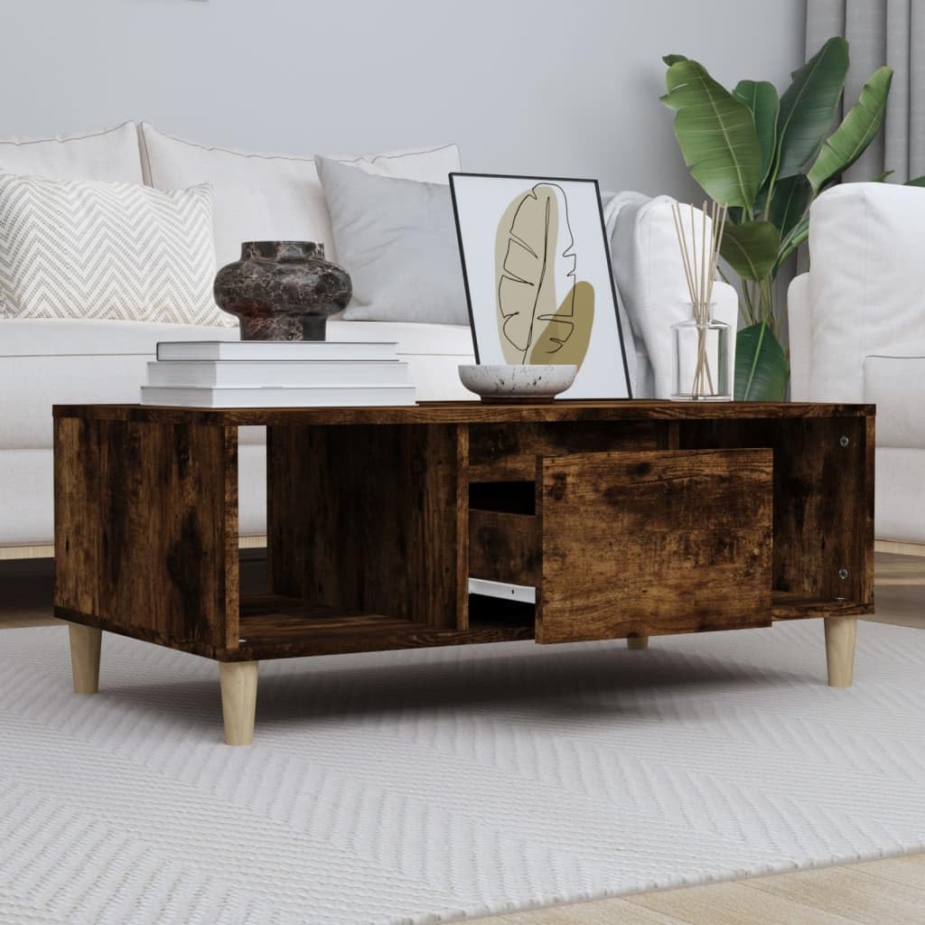 Table de canapé avec rangement pour un salon chaleureux et ordonné
