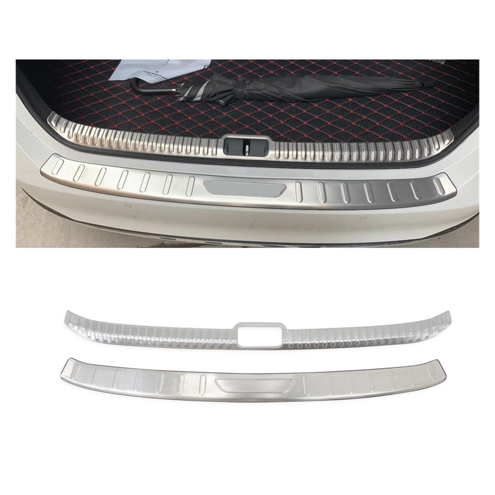 Protection De Seuil De Coffre En Acier Inoxydable Pour Lexus ES 250/350/300h 2019-2024 - Couleur Noire, Adhésif 3M, Finition Brossée