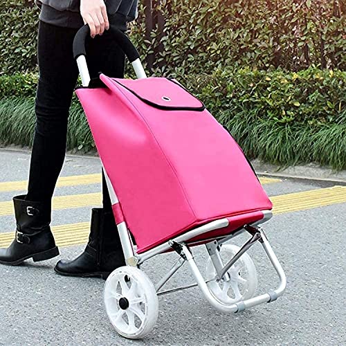 COUYY Einkaufstrolley, leicht und robust, zusammenklappbar, mit 2 Rädern, Einkaufstrolley – Bild 5