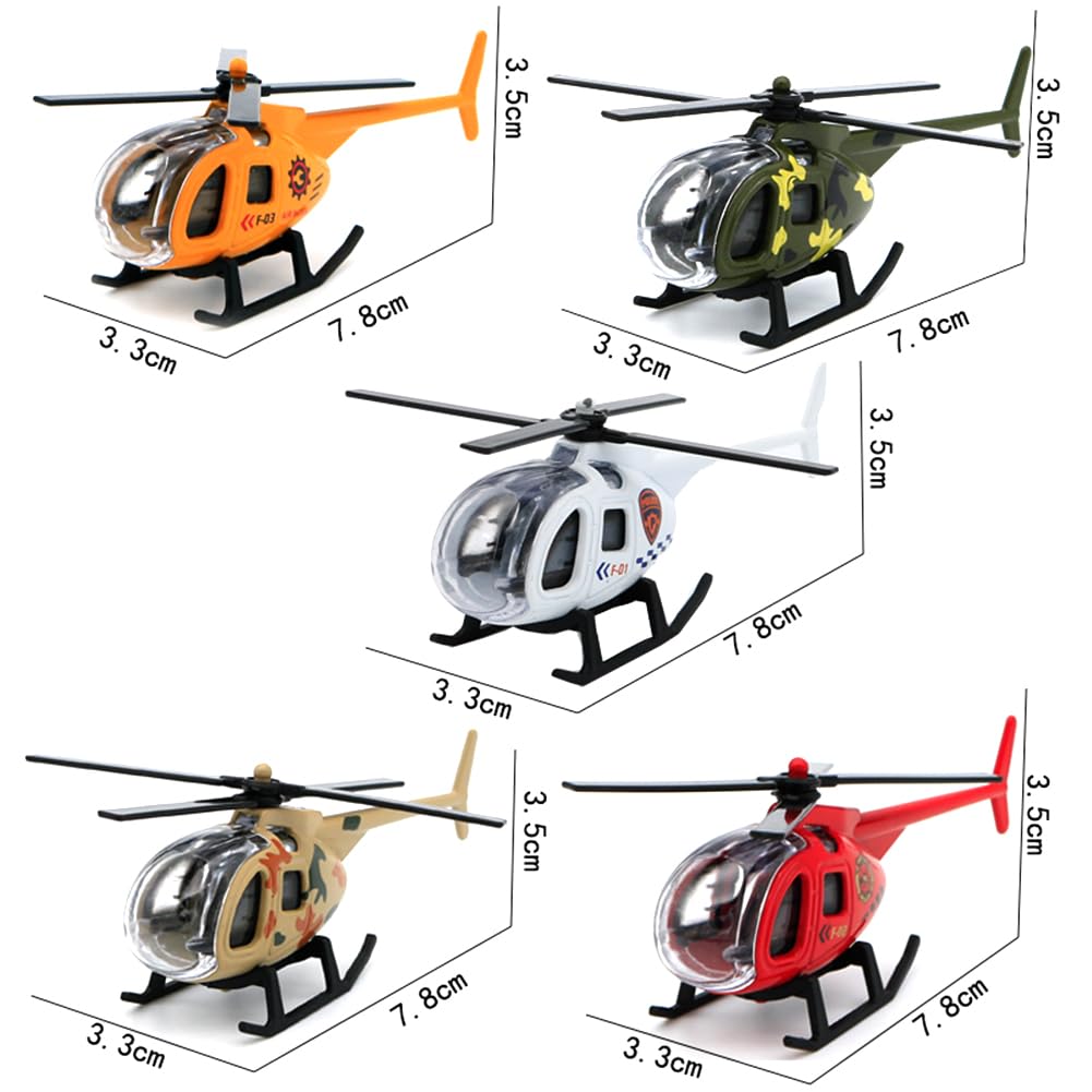 APZRYFF Childrens Helicopter Toy, Helicopter Toy 5 Pack, Boys Plane Playset, Kids Play Helicopters Vehicles, Gifts for Toddler Kids 2-8 Years Old - Image 2