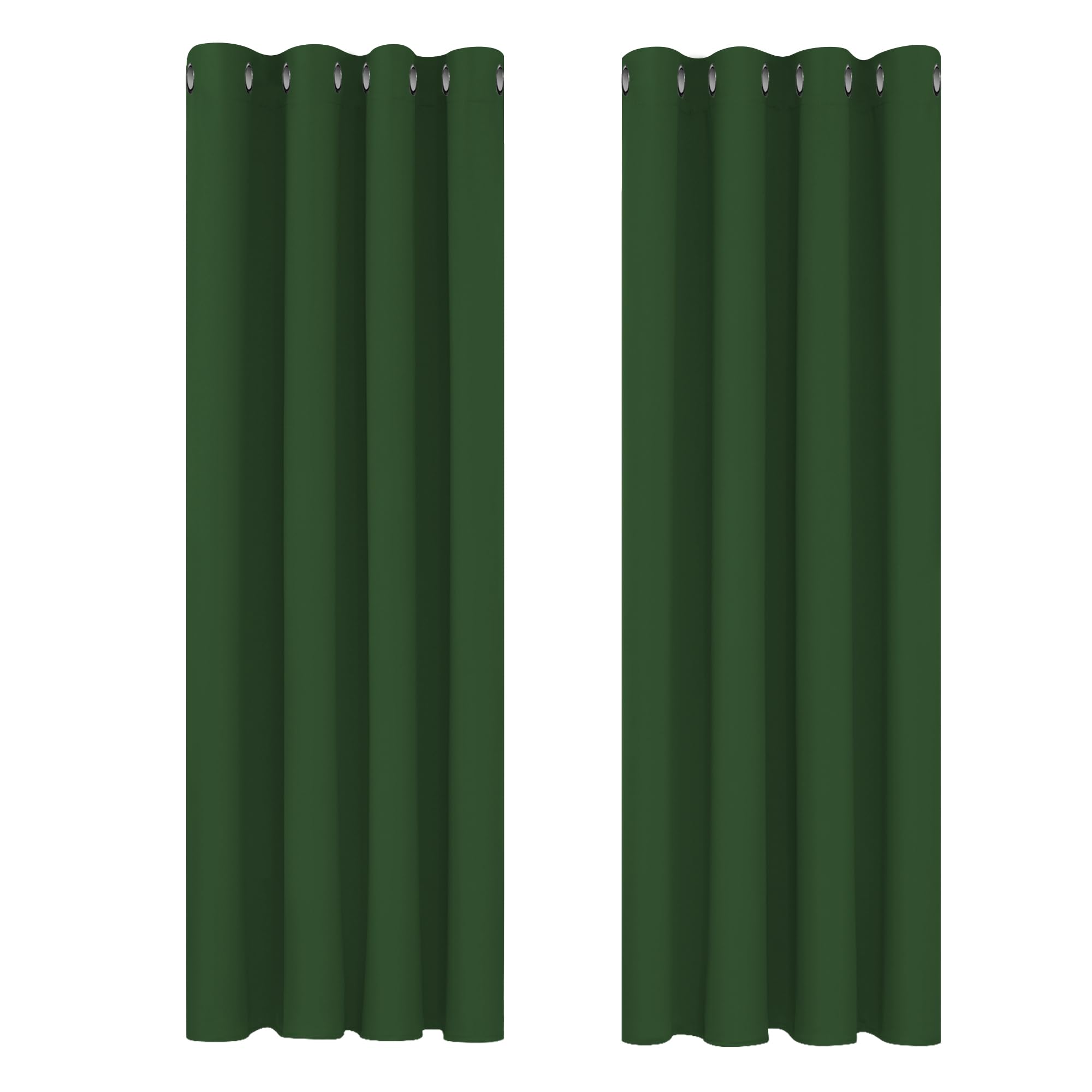 Deconovo Forest Green Green Curtains Bedroom Thermal Insulated Eyelet Blackout Curtains 46 X 72 Inch Two Panels