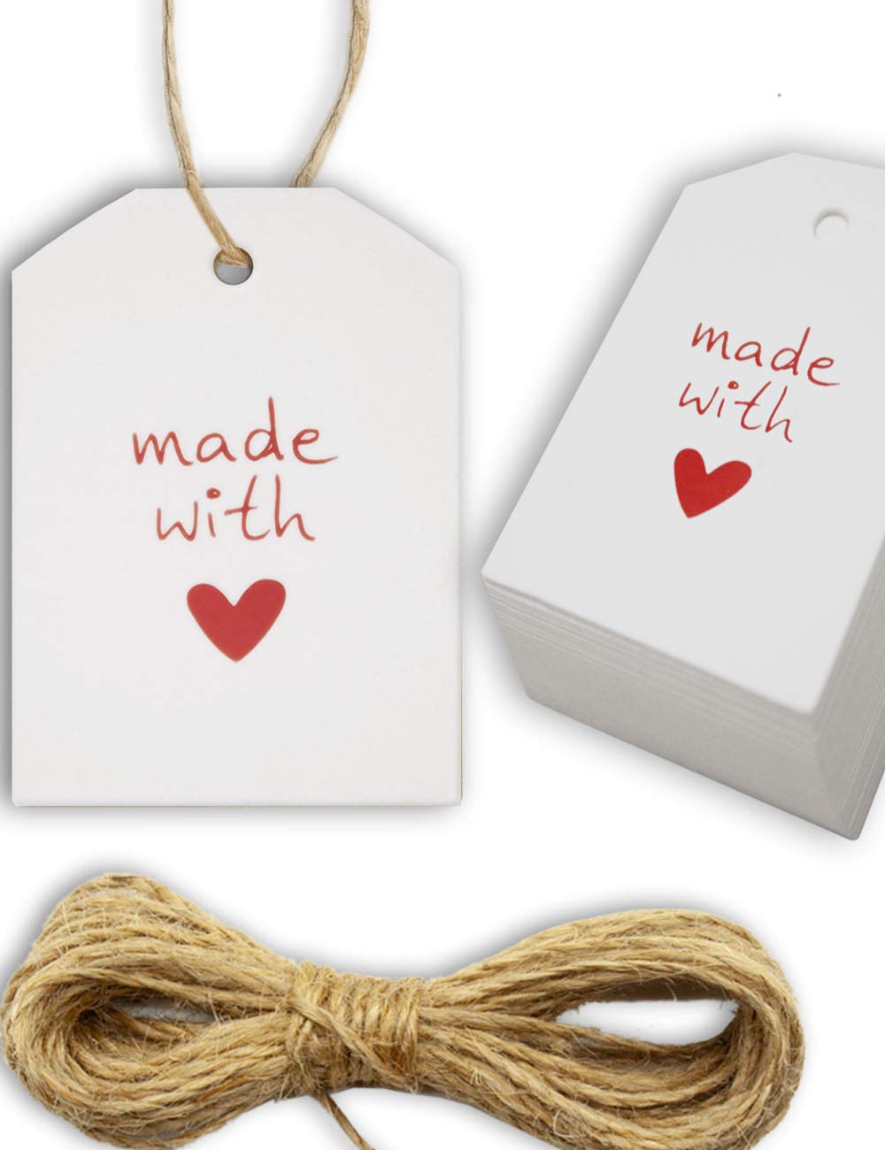 200 Ciondoli 2x7 Cm Corda Iuta 200 Etichette Regalo Matrimonio Con