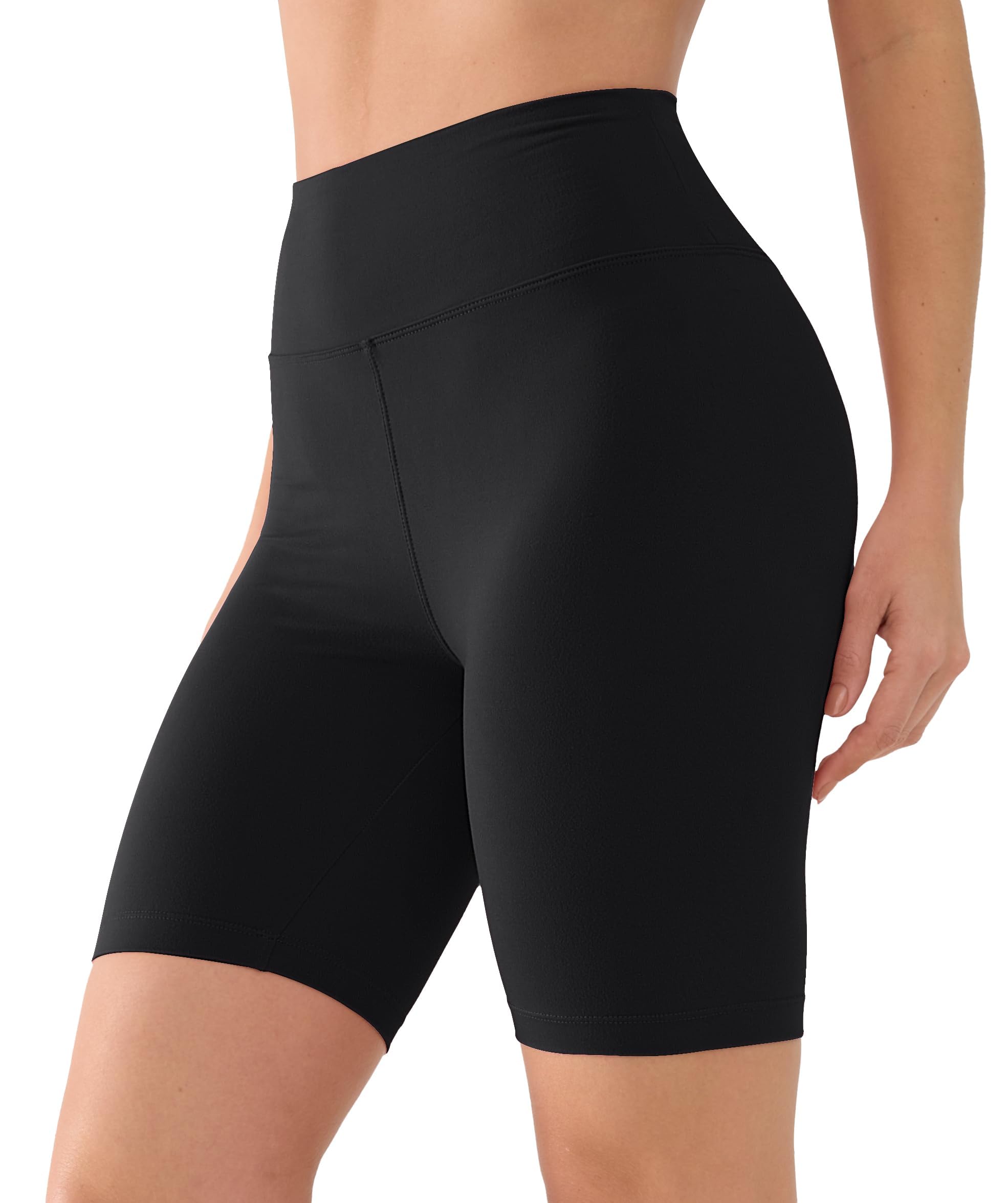 BAYDI Creamlush Radlerhose Damen - 20 cm Bequeme Kurze Sporthose mit Hoher Taille für Yoga Pilates Freizeit Alltag