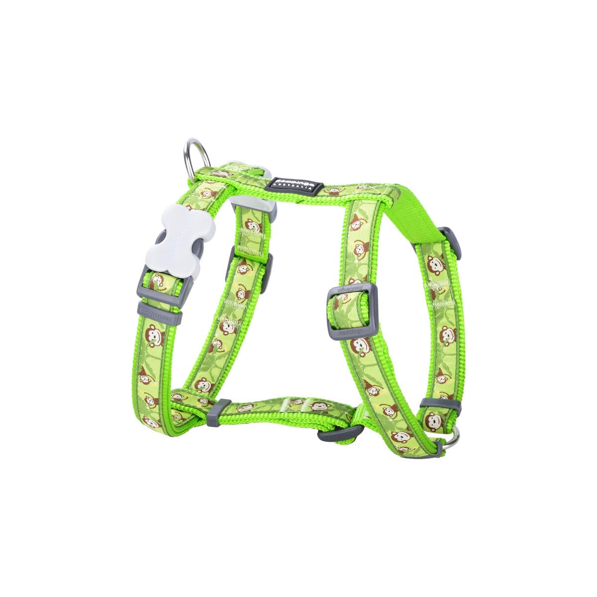 Red Dingo Monkey Dog Harness 25-39 cm Green