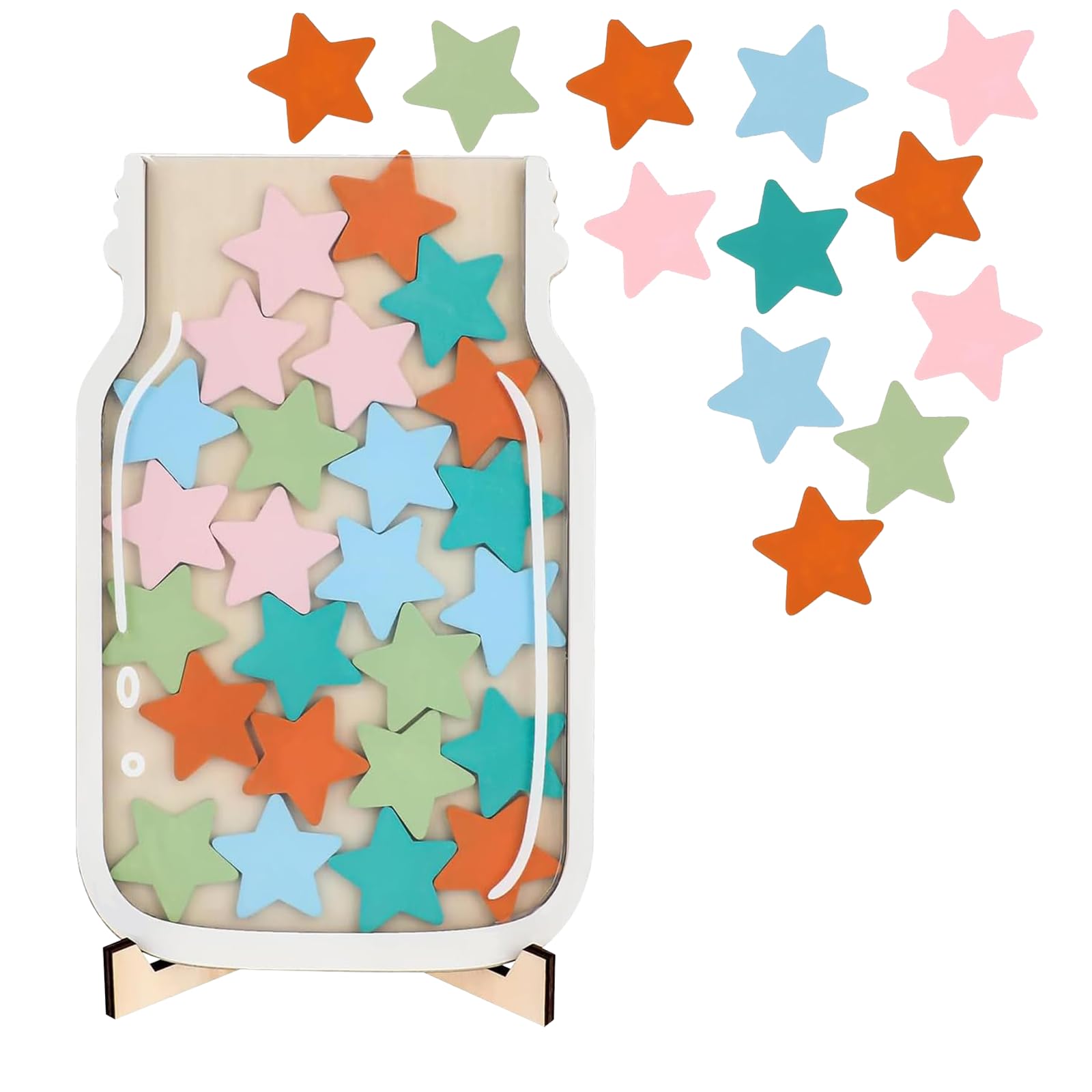 HpCuales Magnetic Reward Jar for Kids–Star Jar Reward System for Behavior Management at School Classroom,Behavior Management Tool,Reward Home Kids Incentive Good Home Training for Boys Girls