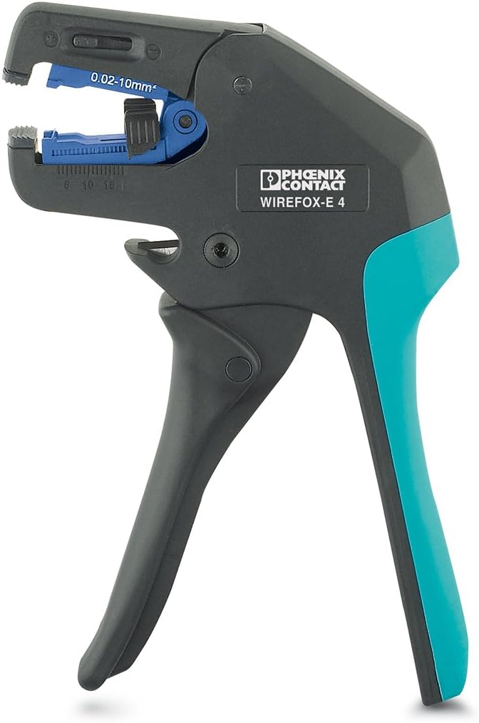 PHOENIX CONTACT WIREFOX-E 4 Wire Stripping Tool, 18 mm Stripping Length, 0.1-4 mm² Lines and Conductors, Black/Green
