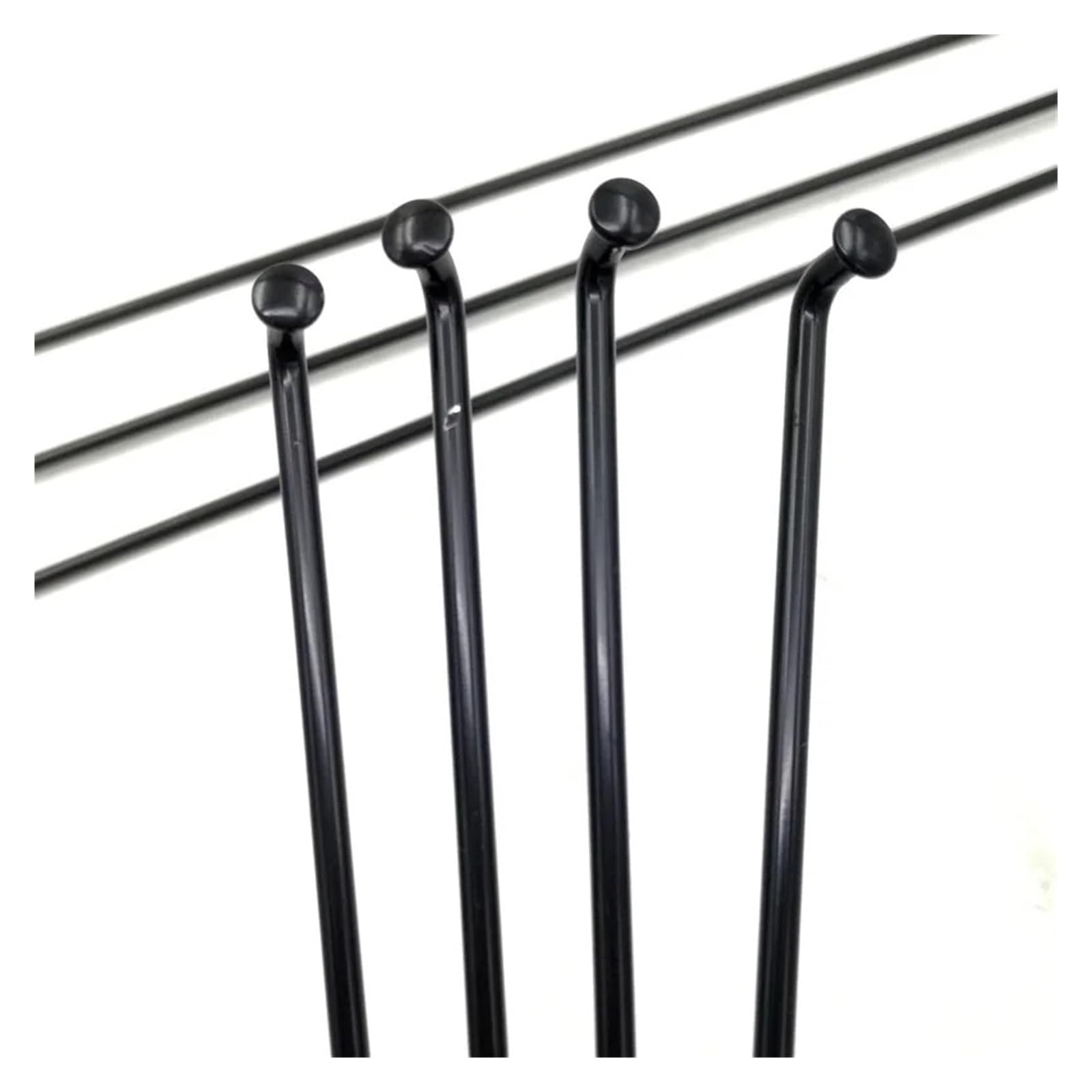 Radios de bicicleta eléctrica, 10 unidades, diámetro de 10 g, 3,1 mm, cuerpo redondo, color negro, material de acero al carbono 45 #, radios de rueda de bicicleta eléctrica (longitud de 146 mm)
