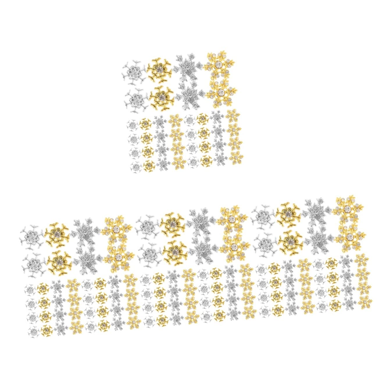 Healeved 160stücke Schneeflocken Nagel Dekoration Stilvolle Legierungs-nagelkunst Festliche Nagel Accessoires Für Nageldesign Für Winterpartys Und Besondere Anlässe