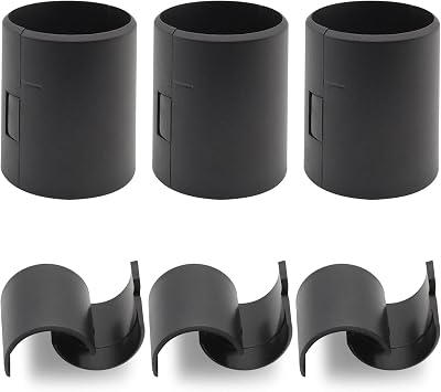 1-1/2 Inch Wire Shelf Lock Clips, 6 Pair 12 Piece | Shelving Plastic Clips, Replacement Sleeve, For Wood Metal Wire Shelving, Post Pole