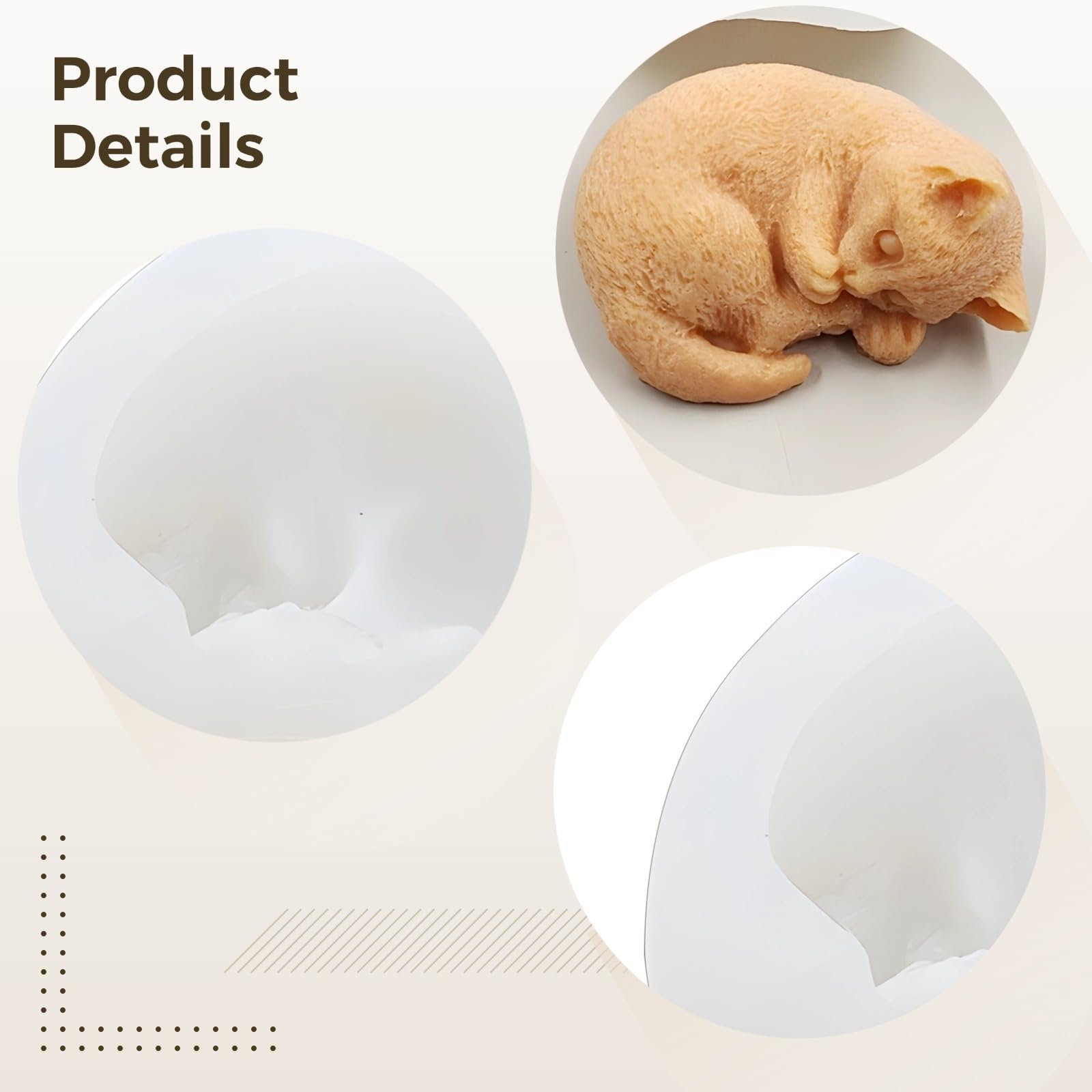 Moule en silicone chat pour pâtisserie et loisirs créatifs, moule chat pour résine, silicone souple et détaillé, forme de chat mignonne, démoulage facile