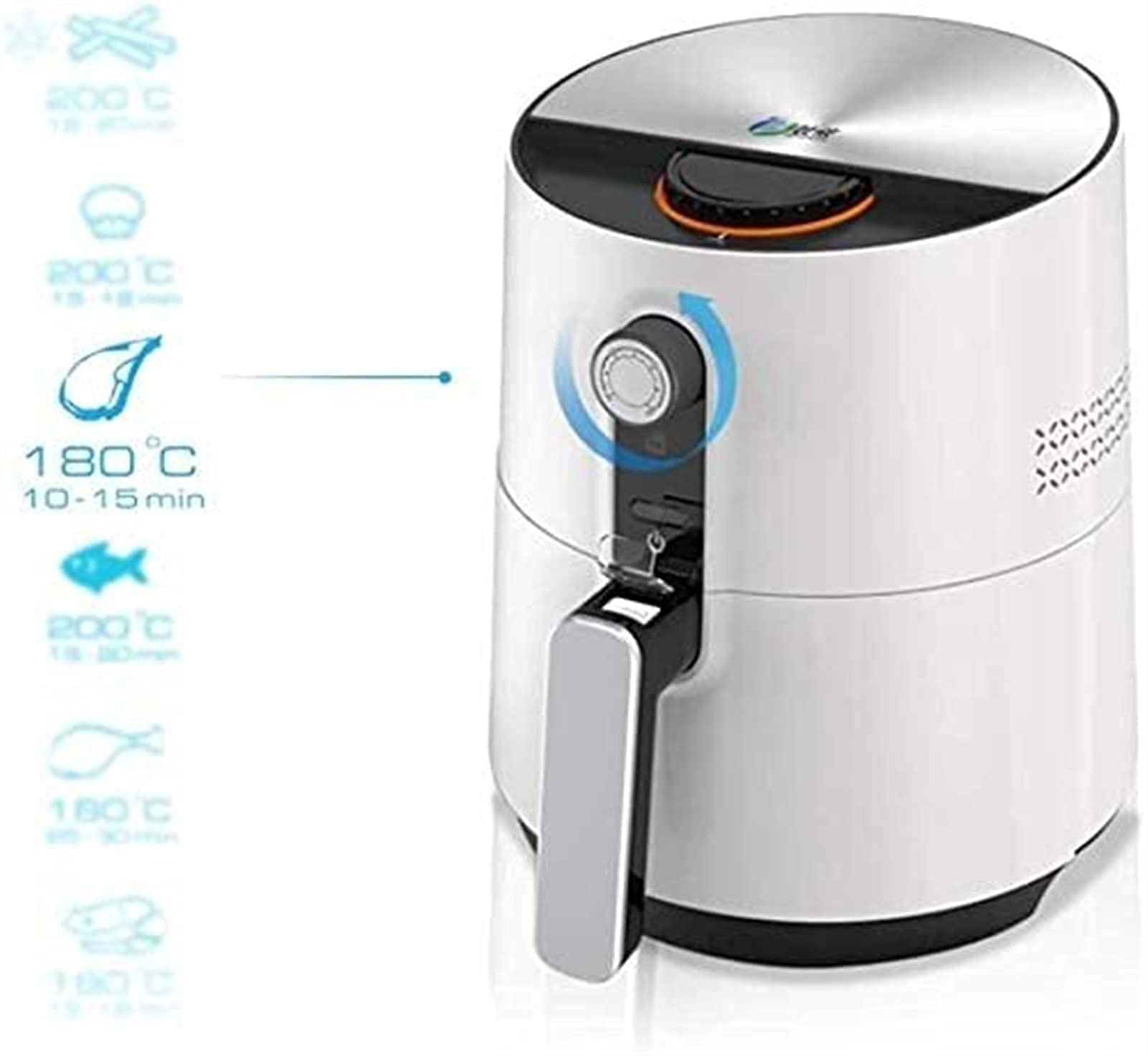 Frytkownica domowa 3,6 l, elektryczna frytkownica bezdymna, duża pojemność, frytkownica francuska Frieshine