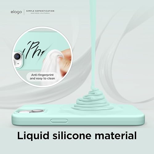 Miniatura 4 de elago Funda compatible con iPhone 14, de silicona líquida, funda protectora de cuerpo completo, a prueba de golpes, diseño delgado, forro de