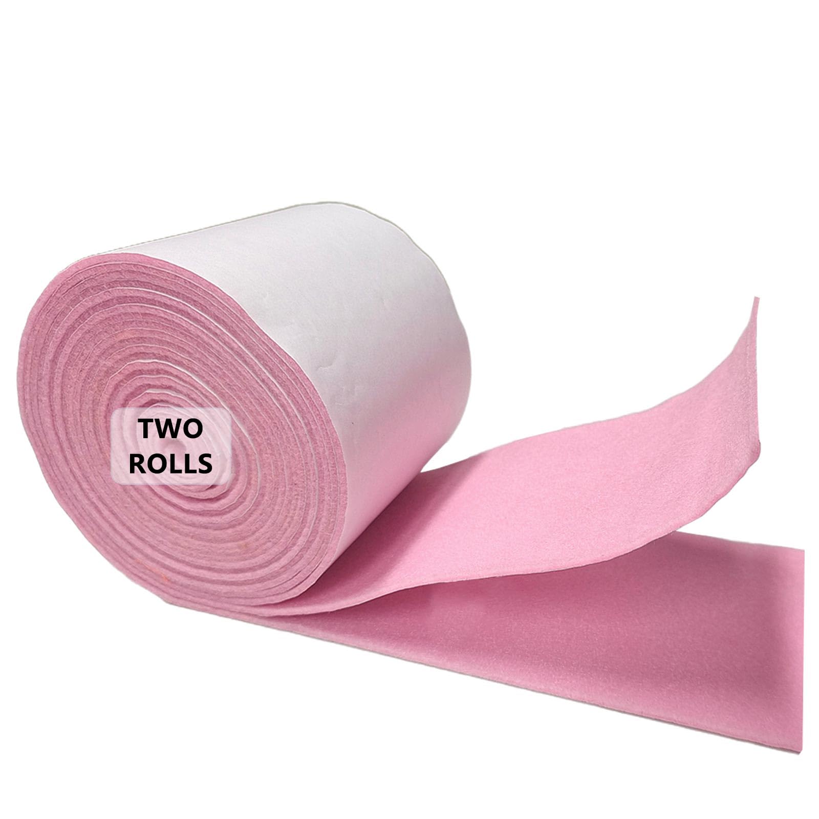 Jtnohx 2 Rolls Self Adhesive Felt Fabric, 4" x 98.4" Soft Sticky Felt Strips, Fabric Tape with Adhesive Backing for Art & Crafts and Furniture (Pink)