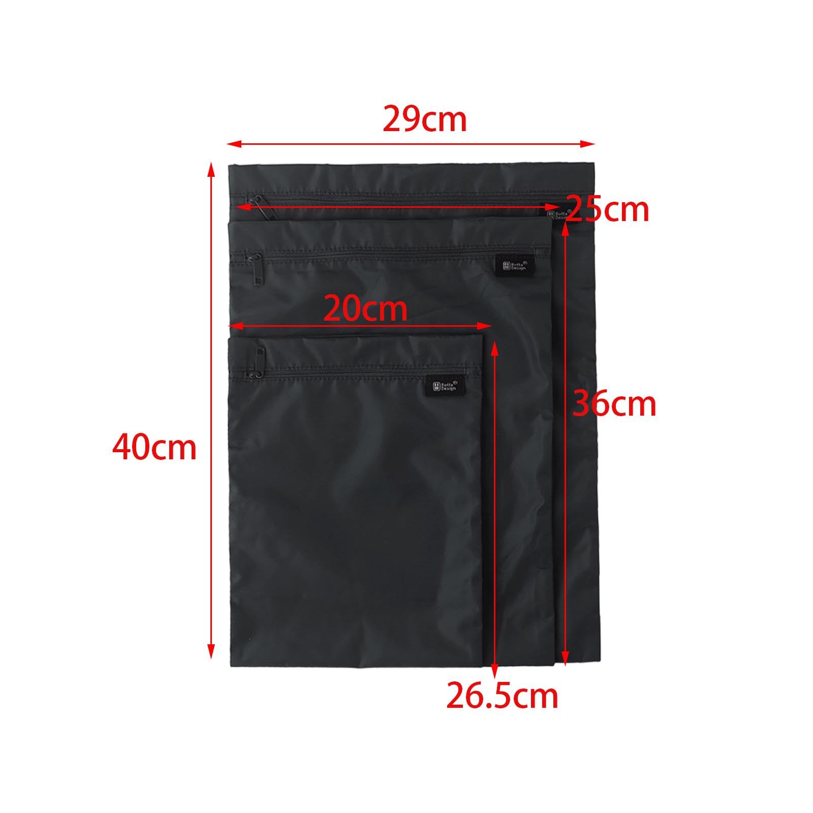 5 Set 3 Stück Reise-Wäschesäcke, wiederverwendbar, schmutzige Kleidung, Tasche für Pool, Reisen, Yoga, Schwarz