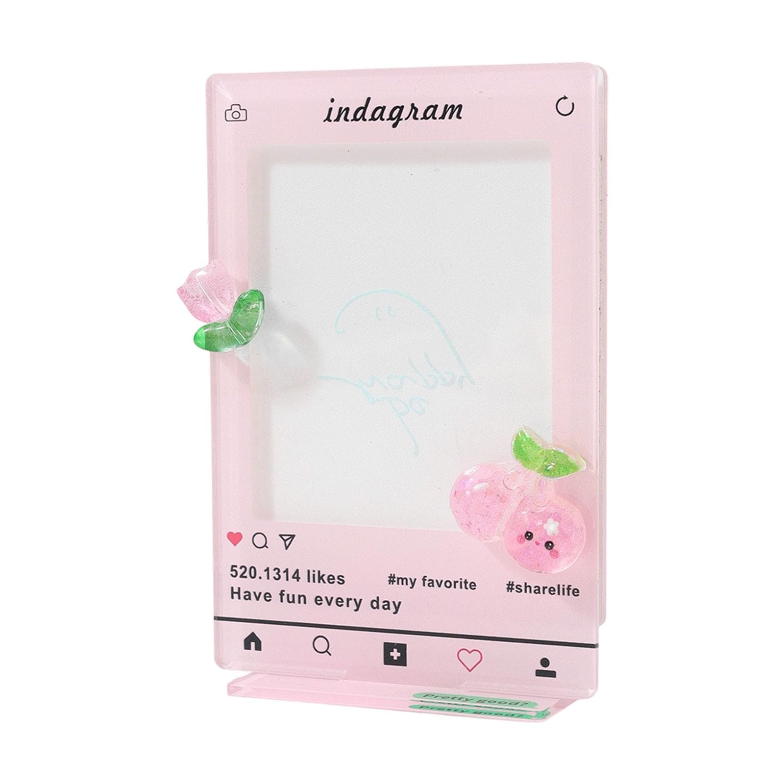 JSGHGDF Picture Frames Clear Picture Frames Holder Sweet Photo Frame Desktop Display for Home Offices Collections Photo Frame Display Holders