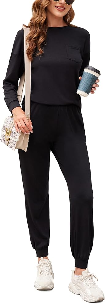 Amazon.com: Ekouaer - Conjunto de pijama de manga larga con pantalones para  mujer, set de dos piezas, ropa de dormir, casual, para estar en casa, S-XXL  : Ropa, Zapatos y Joyería
