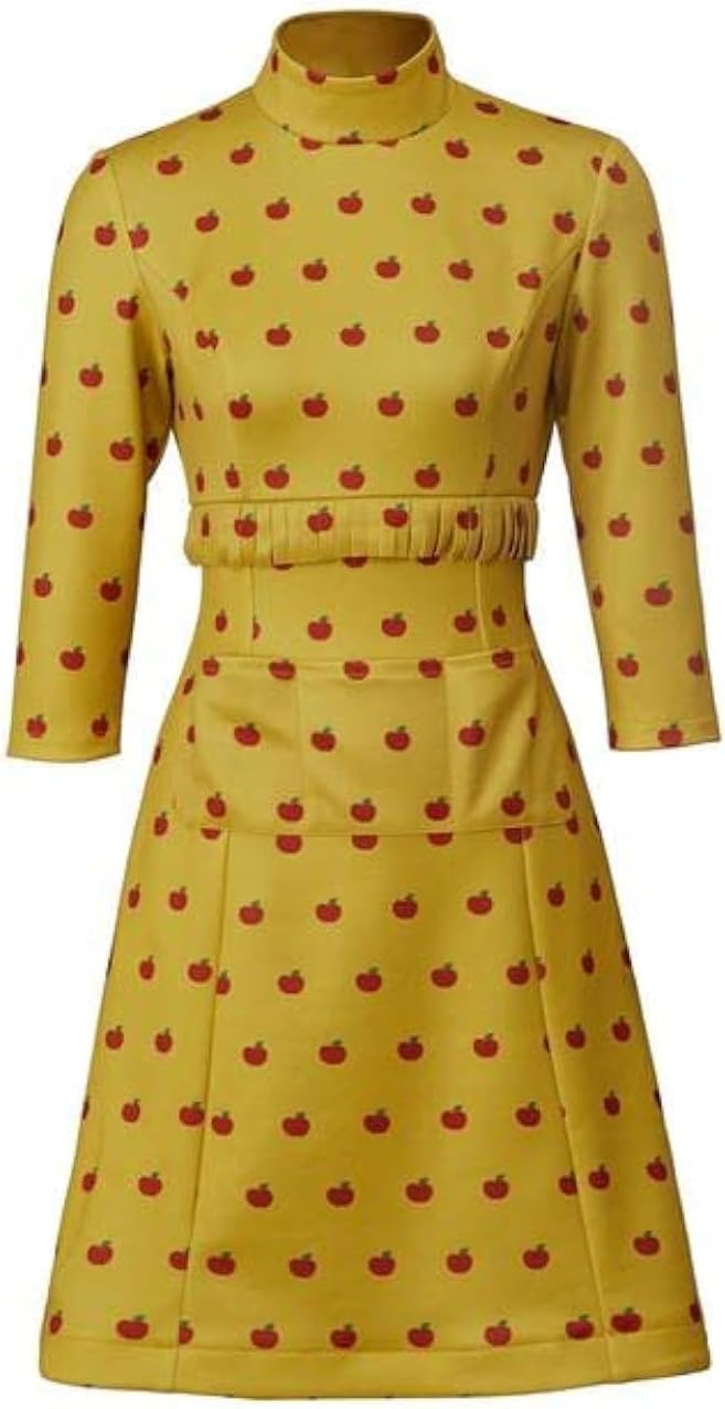 RocailleCos Mrs.Fox Cosplay Costume Elegant Yellow Dress Uniform for Women