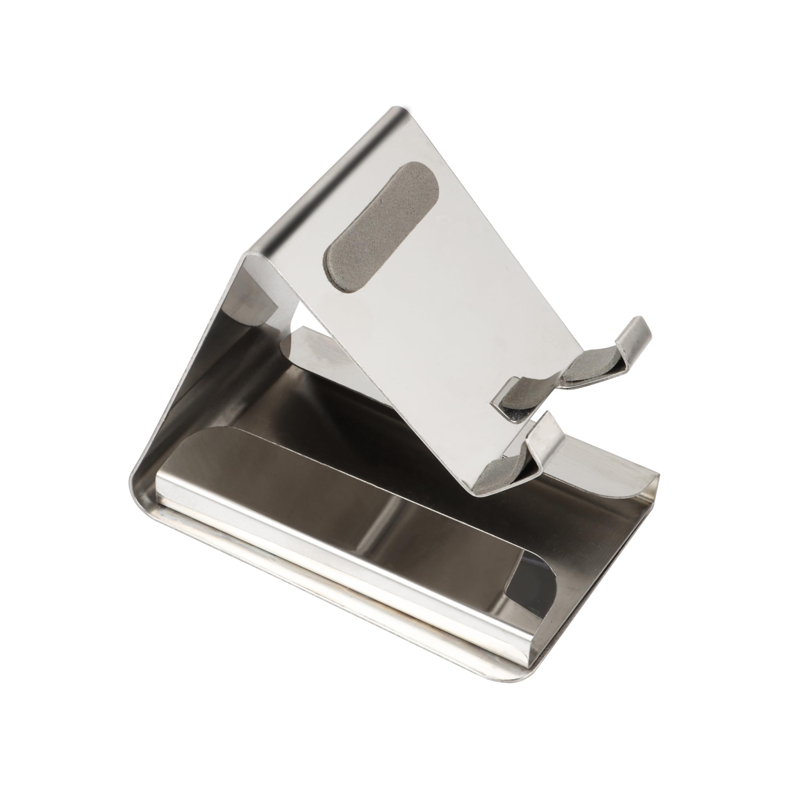 Metal Phone Stand, Silver, Adjustable Desktop Holder for Mobile Phone and Tablet, Non-Slip Mat, Small and Convenient-picture-40