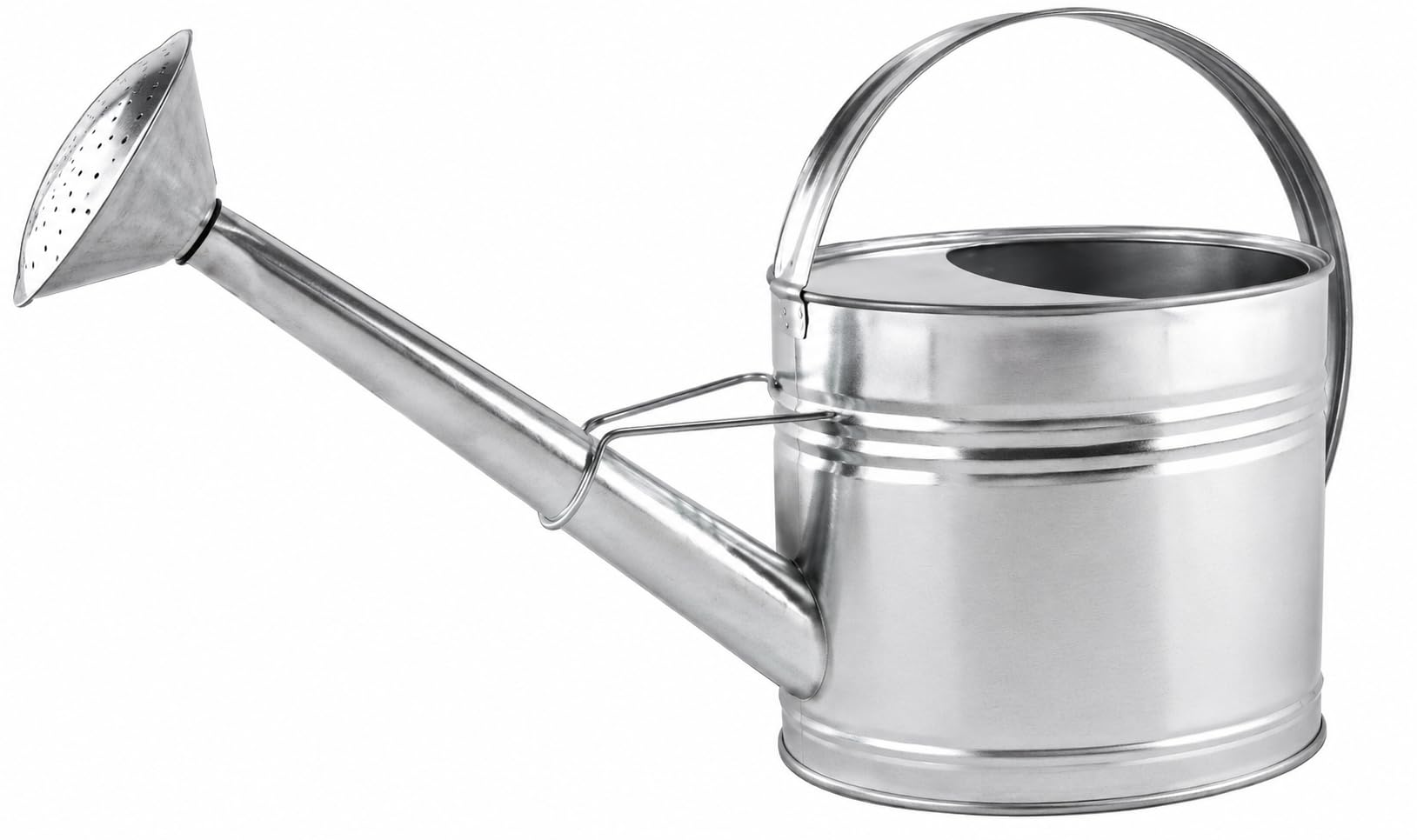 Galvanised Metal Watering Can with Removable Rose – Large Garden Watering Can for Indoor & Outdoor Plants, Flowers, Hanging Baskets & Vegetable Beds – 38cm High x 62cm Long