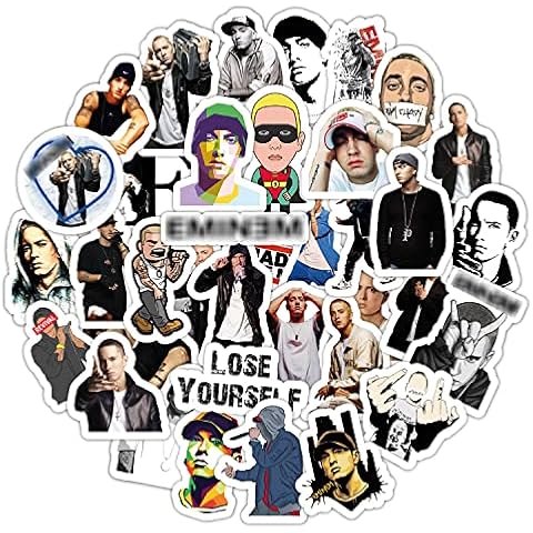BulbaCraft Detroit Rapper Stickers, Rap Stickers for Adults, Strong Adhesive & Waterproof Decals, Skate Decals and Stickers for Laptop Cover