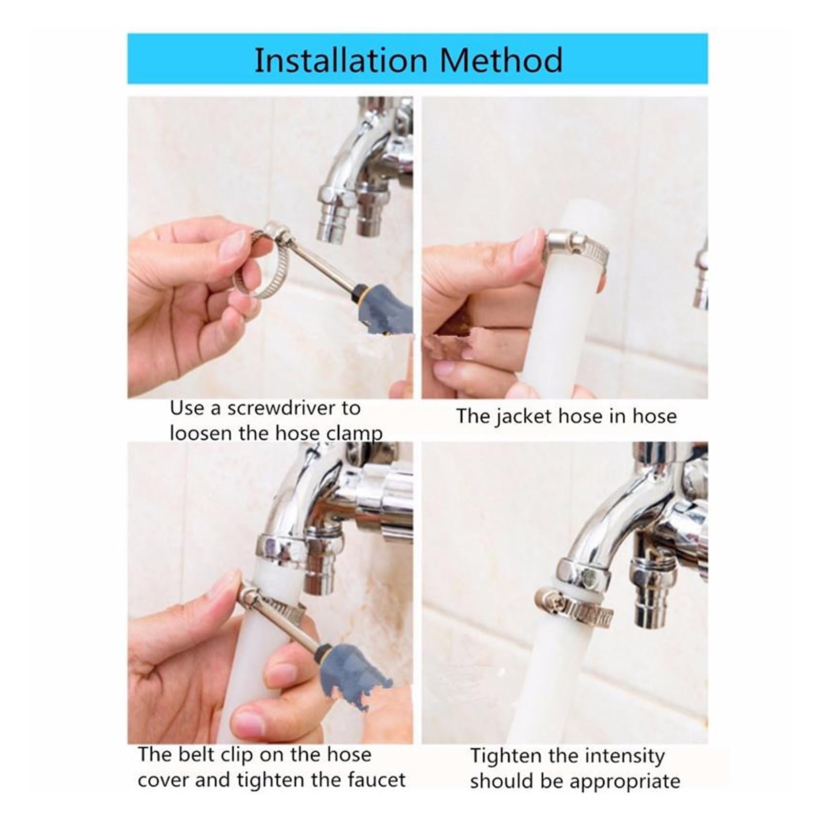 10 fascette stringitubo regolabili da 8 a 44 mm in acciaio inox, fascette stringitubo a vite senza fine, fascette stringitubo HoseLlock for tubi 'acqua, morsetti for tubi idraulici(8-12mm 10PCS)
