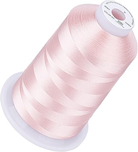 Miniatura 32 de Simthread Hilo de bordar de 5500 yardas, hilo de poliéster 100% 100% de largo de 16,404.2 ft de alto yarda, 170 + colores vivos, clasificación