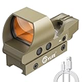 FoxSpook Rechargeable Reflex Sight, 1X28x40mm Red Dot Sight, 4 Adjustable Reticles Red Dot Optics for Picatinny Rail, Red Dot Scope, Paintball Sight Absolute Co-Witness