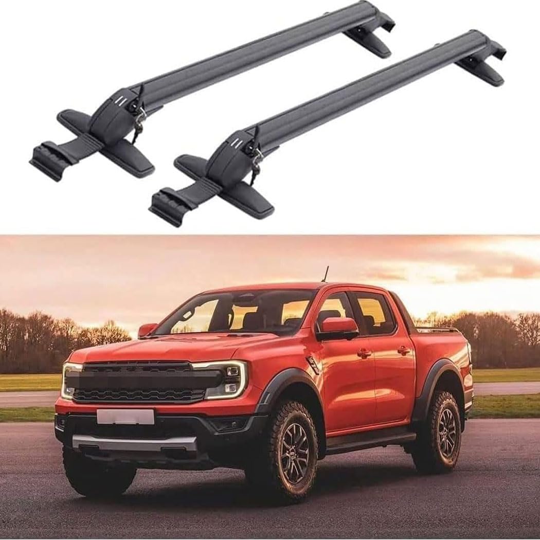 Aluminium Car Roof Rack Cross Bars For Ranger Raptor 2015-2022, 2pcs Luggage Carrier Crossbar Cargo Transportrack Rail Bar Baggage Rooftop Accessories