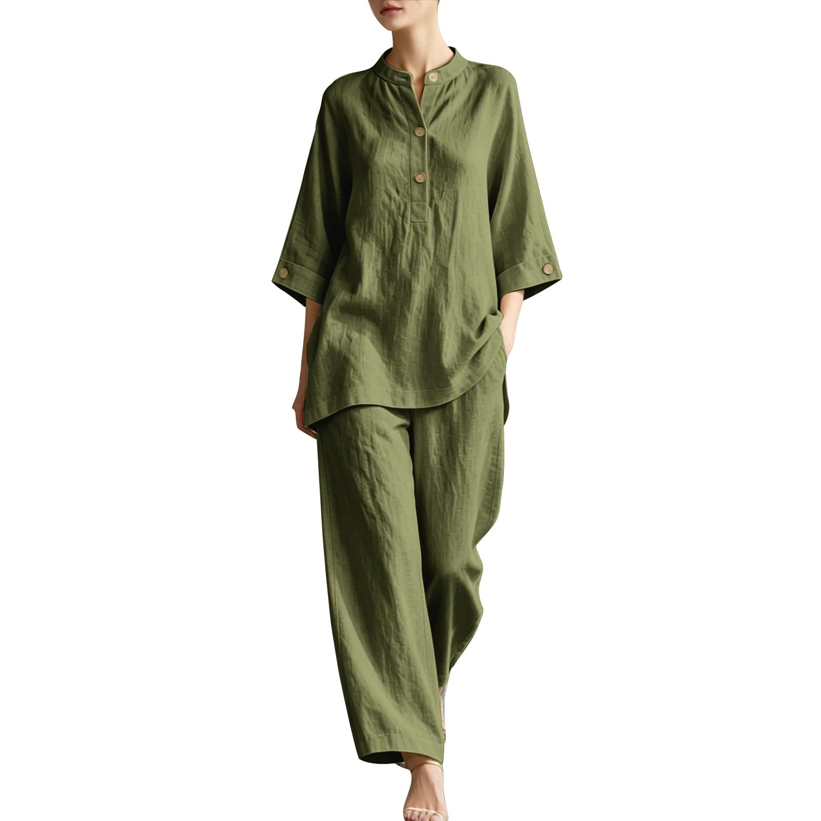 Conjunto de lino para mujer: olvídate del calor con estilo fluido 7