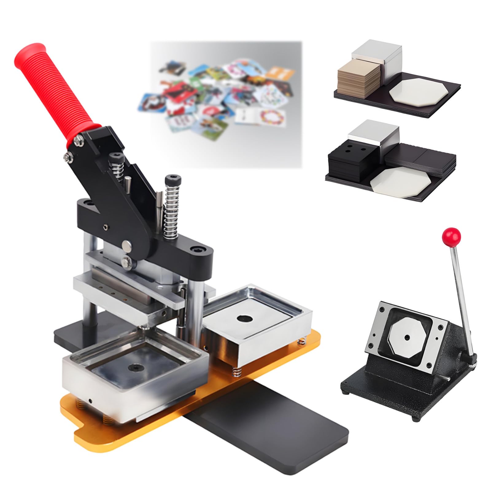 MRKU 2x3-Zoll-Kühlschrankmagnet-Maschine zum Selbermachen mit Foto, inklusive Papierschneider und 1000 Materialteilen