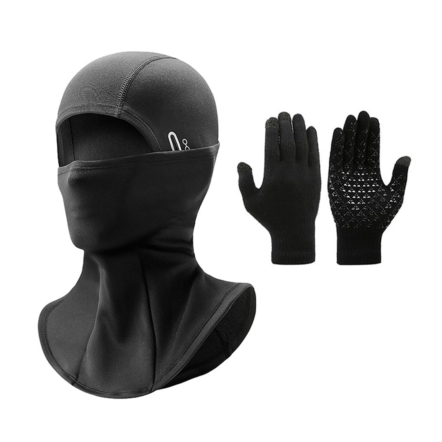 1 Piece Of Children'S Warm Headgear, 1 Pair Of Non-Slip Gloves, Outdoor Riding Helmet Lining, Cold-Proof Ski Mask, Winter Knitted Gloves.