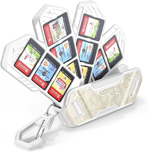 Mumba Funda para tarjetas de juego de 12 interruptores para tarjetas de juego Nintendo Switch, carcasa rígida protectora portátil y exquisita con