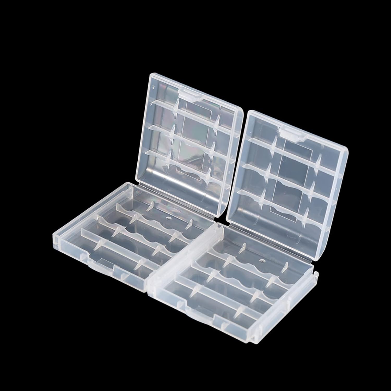 10Pack AA, AAA Battery Case, Multifunctional Small Batteries Storage Case, Easy to Save Storage Space, Transparent Batteries Container (Battery Not Included)