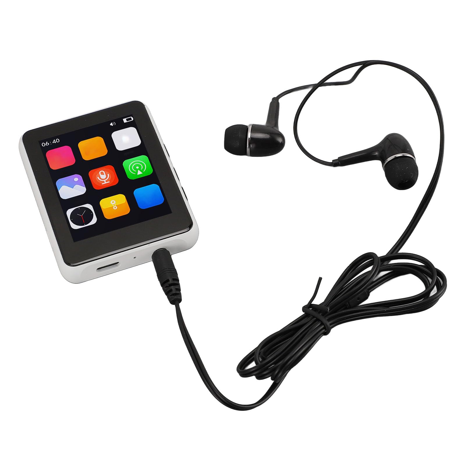 Cocoarm Lettore MP3 64GB con Altoparlante, Touch Screen 2,4in HiFi (WHITE)