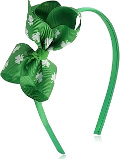 St. Patrick's Day Headband Green Shamrock Headband for Women and Girls - St. Patrick’s Day Lucky Clover Irish Holiday Hair Accessories Gifts
