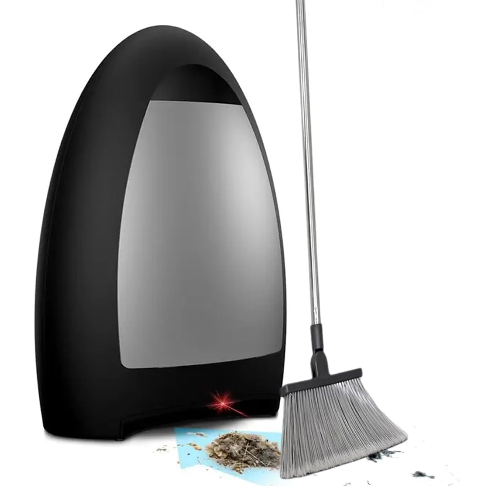 FHRKA Touchless Vacuum Automatic Dustpan, 1000W Automatic Sensor Trash Can, 3.6L Home Vacuum Cleaner for Salon, Kitchen (Black)