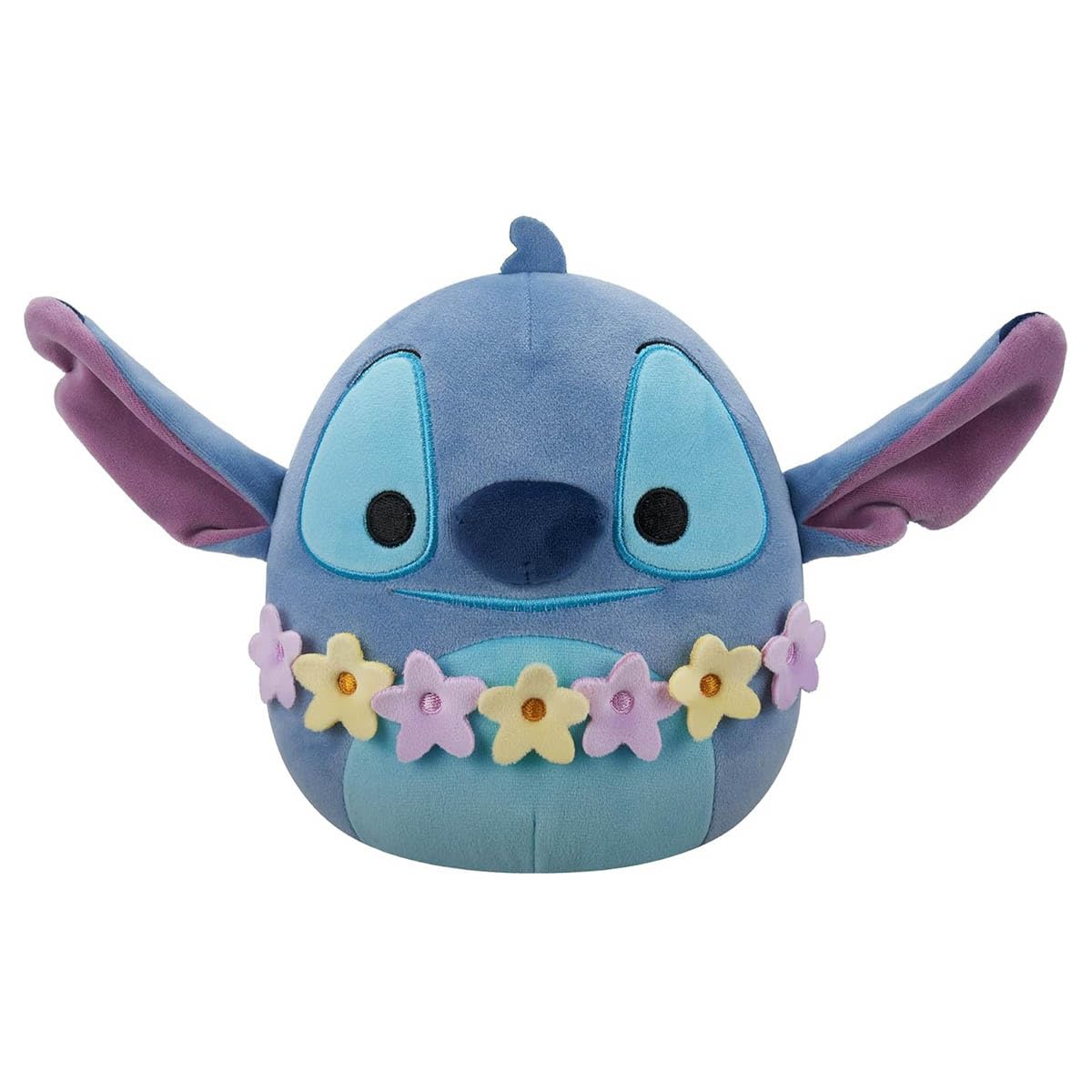 Jazwares Disney Squishmallows 8-Inch Stitch Wearing Lei Plush - Official Little Ultrasoft Stuffed Animal Collectible Disney Plush Toy
