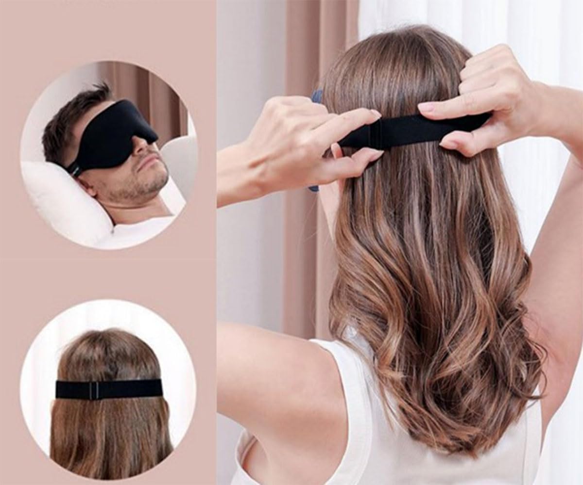 10 Pack Sleep Mask Blackout 3D Sleeping Mask Super Lightweight Soft Mask for Night Sleeping,Office, Travel,Party Games (Blue) - Image 7