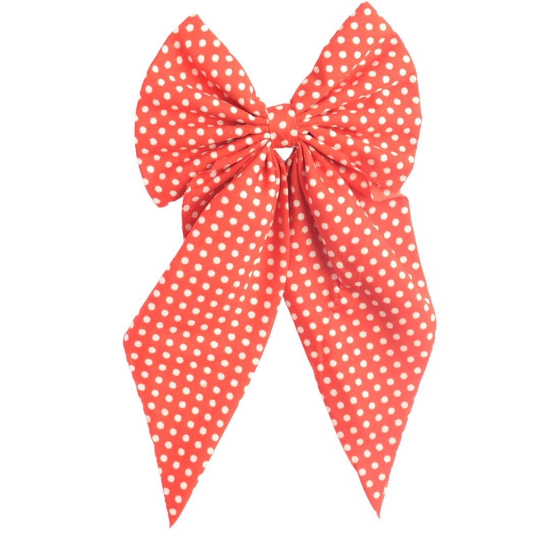Radhu & Kabby Hair Bow for Women/Girls | Polka Print Hair Bow Clip | Hair Accessories | Fancy & Stylish | Anti-Hair Breakage Hairclips for all Occasions | 1 Pcs | Red Colour (B0CQD3JYMD) Amazon Price History, Amazon Price Tracker