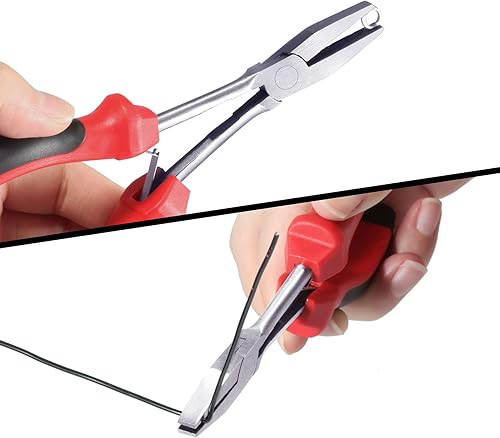 Miniatura 5 de SPEEDWOX Alicates de punta plana de largo alcance, mini alicates de 6.5in con mango TPR de alto apalancamiento, alicates para hacer joyas para