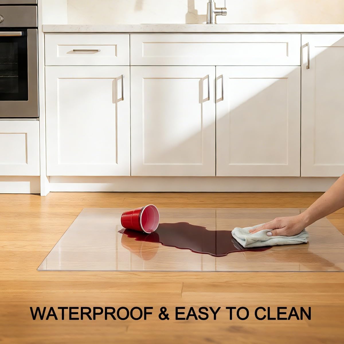 Office Chair Mat for Hardwood Floor, Clear Desk Chair Mat for Computer Desk, PVC Heavy Duty Floor Protector for Rolling Chairs, Wood Tile Floor Mat for Office Home(38" x 44")