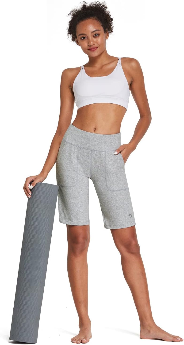 baleaf Women's Bermuda Long Shorts 10" Knee Length High Rise Athletic Shorts Pull On Workout Walking Golf Running Summer - Image 6