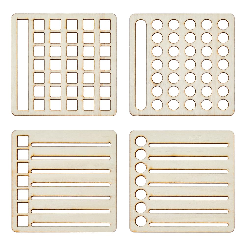 SUPERFINDINGS 4Pcs 4 Style Speedy Spread Journal Stencils Calendar Tools Templates DIY Journals Notebook Schedule Templates for Journaling Planning, 10X10cm