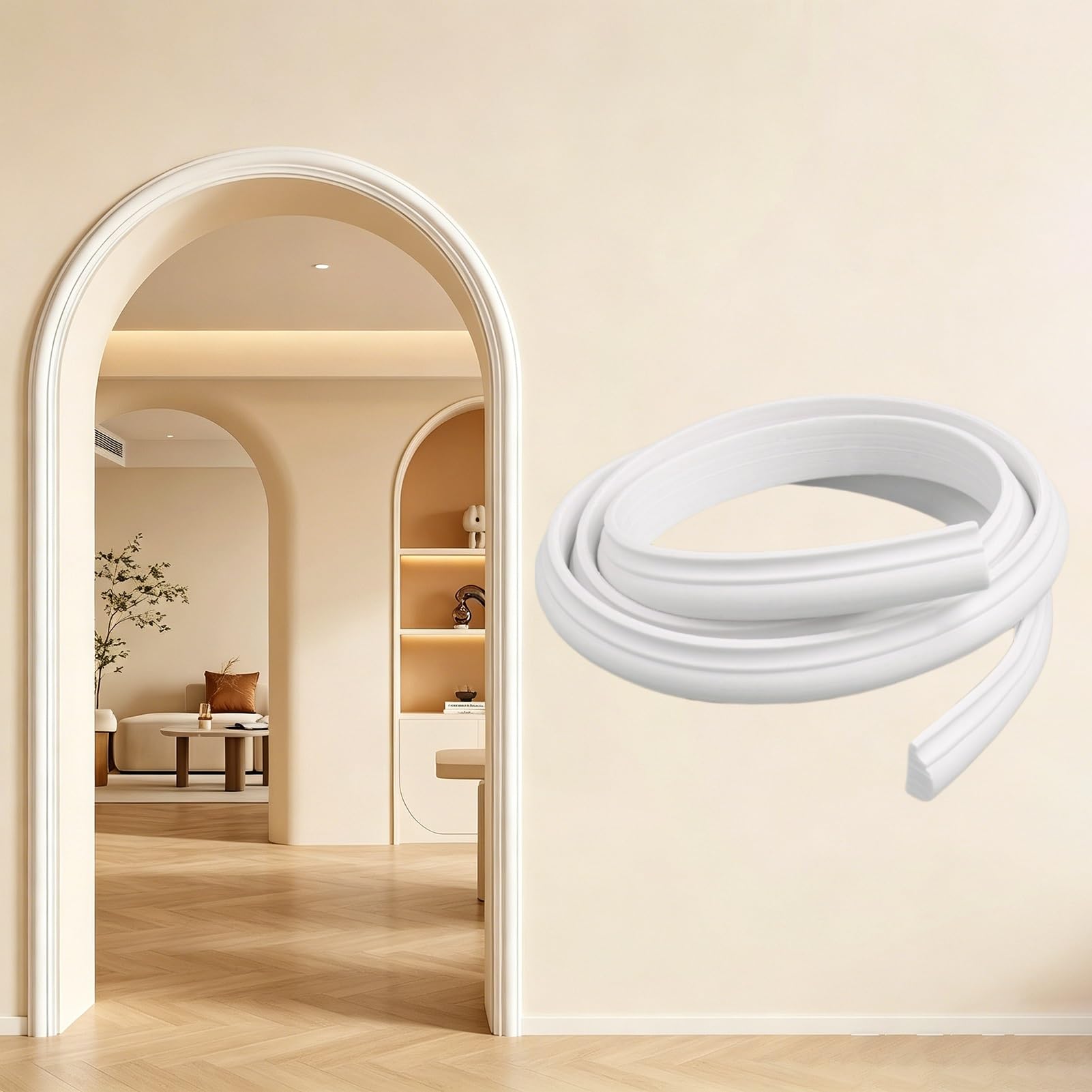 Moulage mural en arc pour creer un mur d'accentuation design dans votre chambre